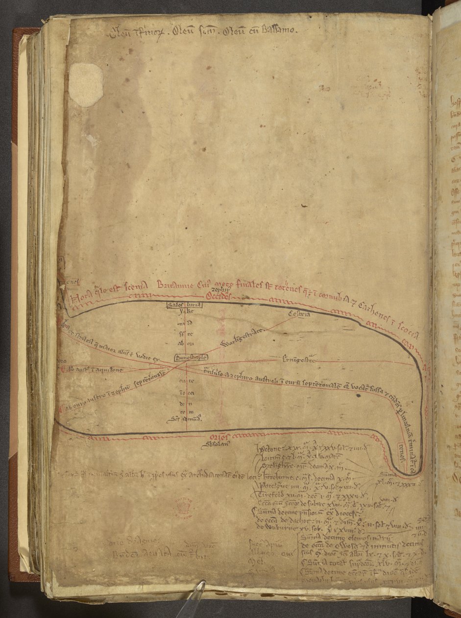 Pamuk MS Nero D 1 f.187v Roma askeri yolları, 