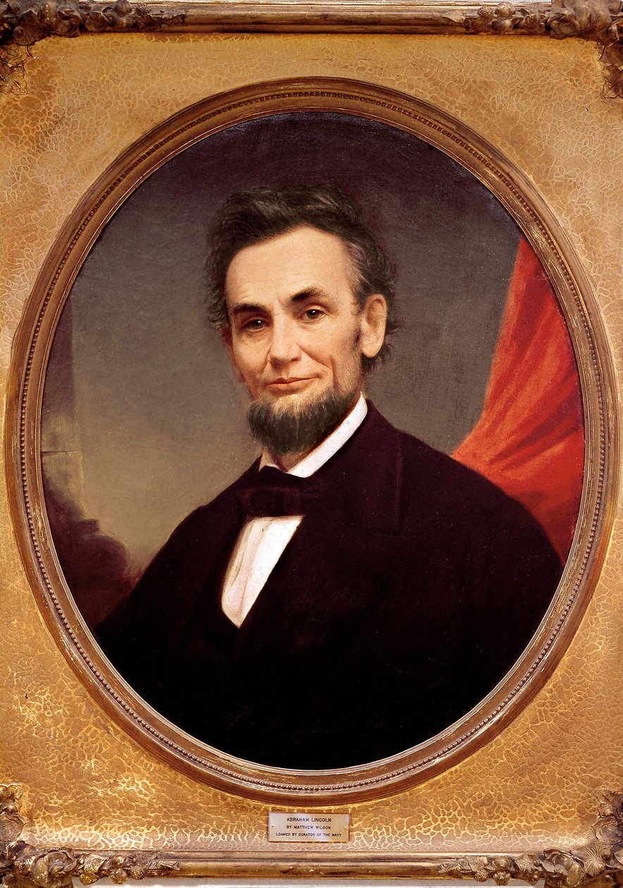 Amerikan Başkanı Abraham Lincoln'ün Portresi (1809-1865) by Matthew Wilson