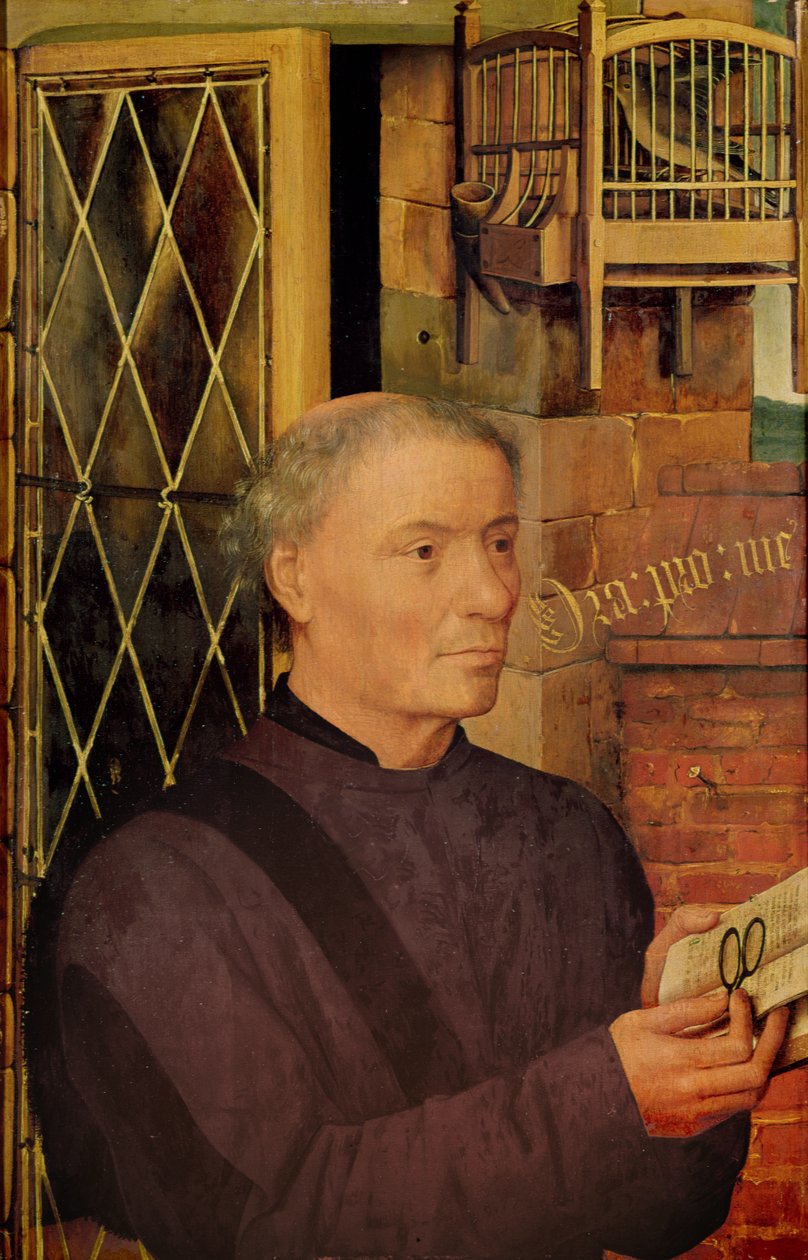 Bir Patronun Portresi (tahta üzerine yağlı boya) by Matthias Grünewald