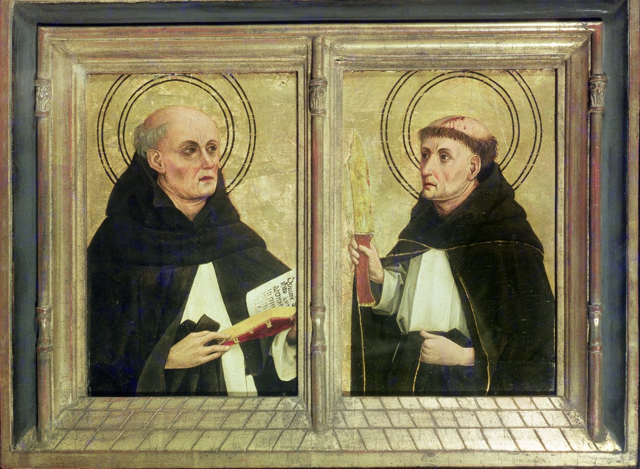 İki Dominik Azizi by Matthias Grünewald
