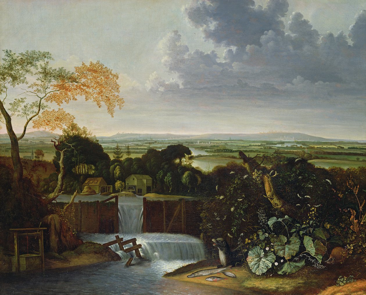 Su Değirmeni ile Kapsamlı Peyzaj by Matthias Withoos