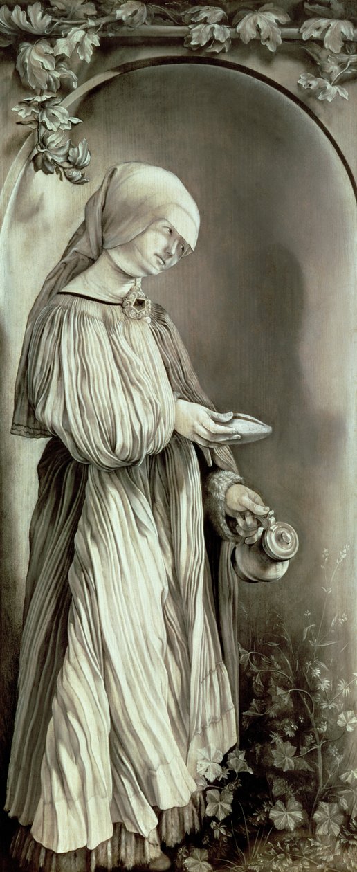 Macaristan Aziz Elizabeth (1207-31) 1509 (grisaille) by Matthias (c.1480 1528) Grunewald