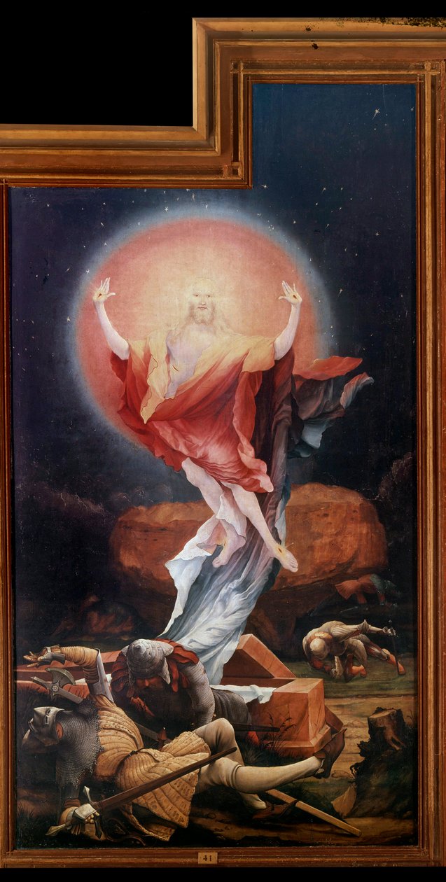 Issenheim (veya Isenheim) Altarpiece: “” The Resurrection””” Matthias Grunewald (1480-1528) (ec.all.) 1512-1516 Colmar, Musee Unterlinden tarafından Mathis Neithardt Gothardt tarafından Paneller by Matthias (c.1480 1528) Grunewald