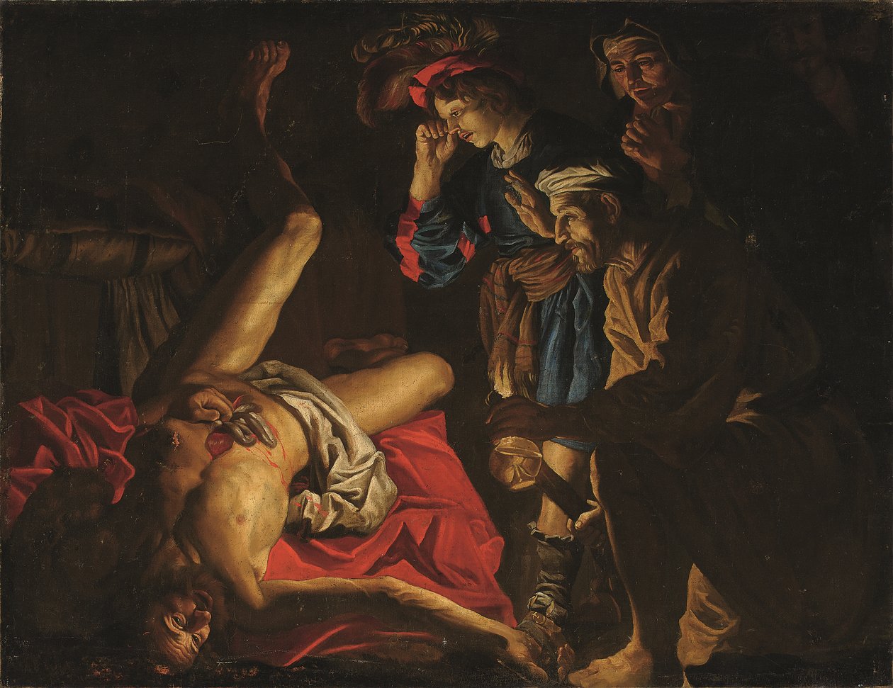 Cato'nun Ölümü (tuval üzerine yağlıboya) by Matthias (c.1600 p.1650) (studio of) Stomer