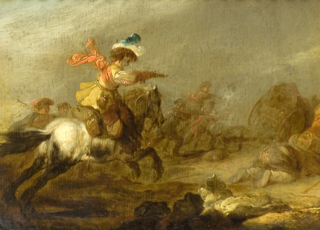 Beyaz At ve Figürler by Matthias (follower of) Scheits