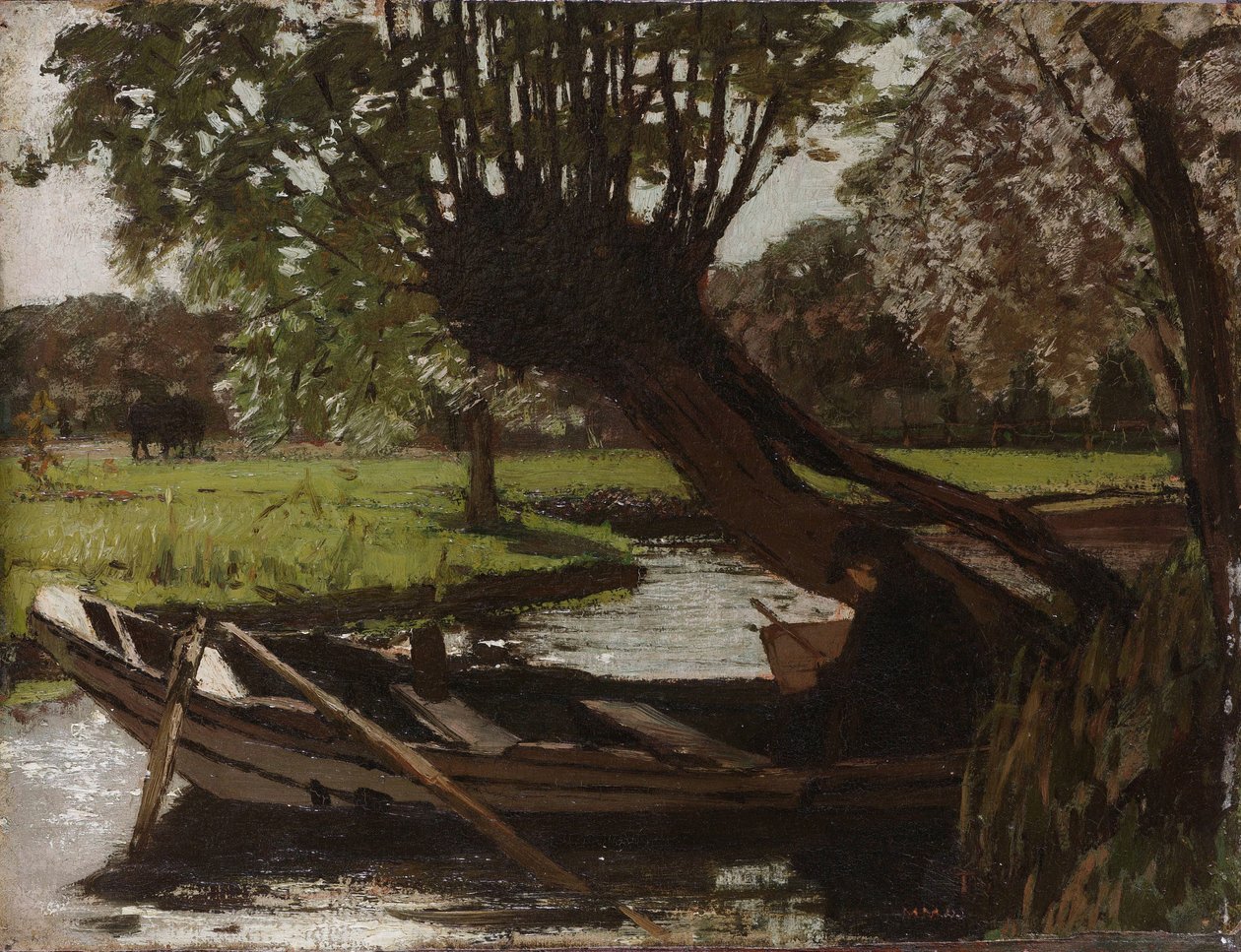 Pollard Willow ile Tekne by Matthijs Maris