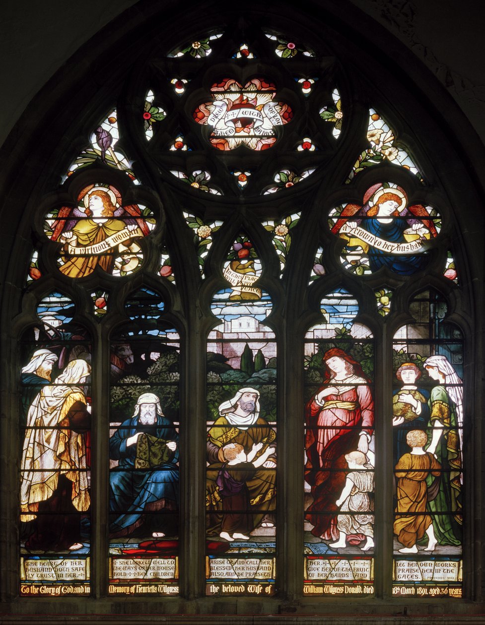 The Virtuous Woman, Holy Trinity, Leamington Spa, Cottier & Co, c.1890 by Matthijs Maris