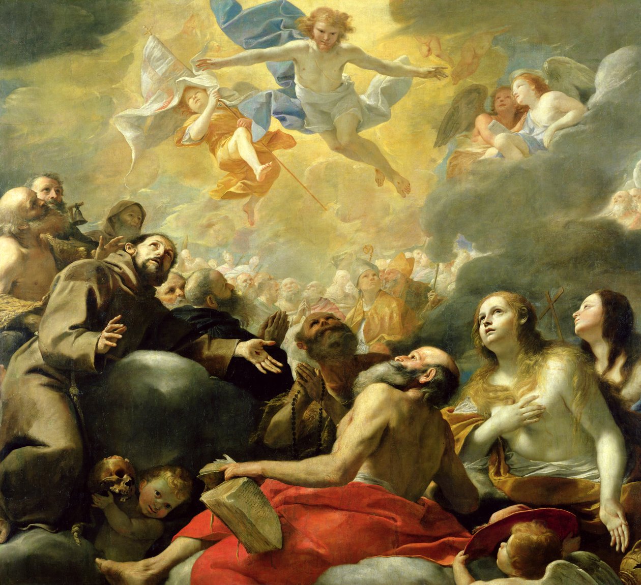 Azizlerle Zaferde İsa, c.1660 by Mattia Preti
