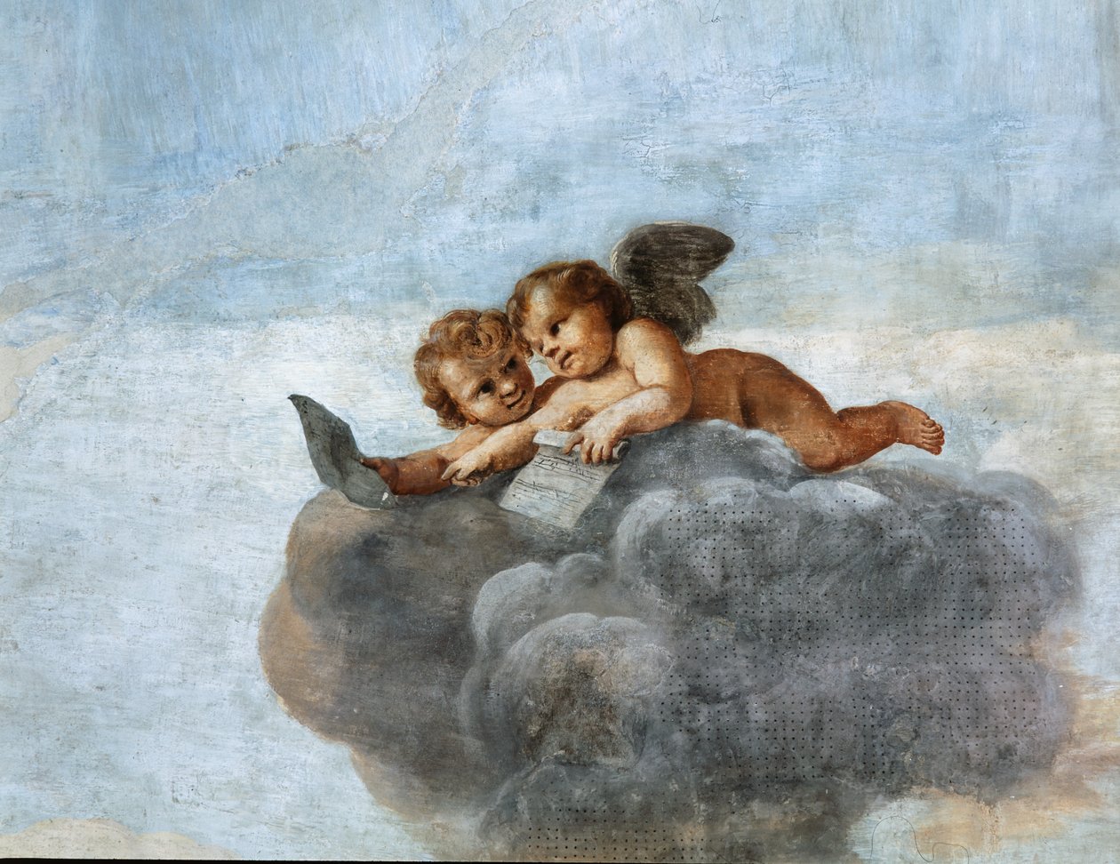 Meleklerin Konserleri, detay by Mattia (1613-99) Preti