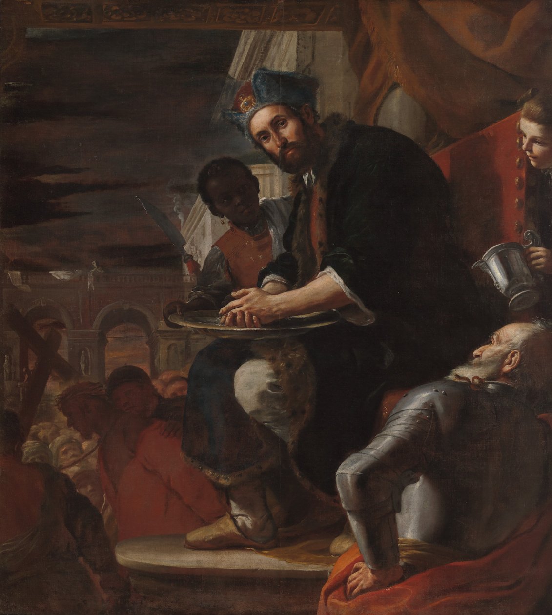 Ellerini Yıkanan Pilatus, 1663. by Mattia Preti