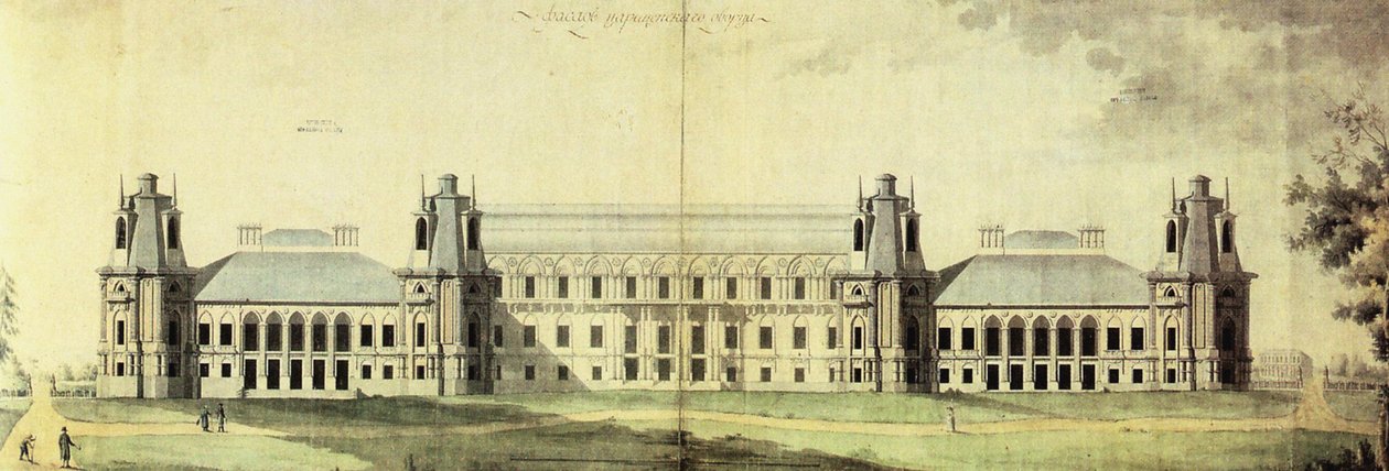Tsaritsyno Sarayı, c. 1796 by Matvey Fyodorovich Kazakov