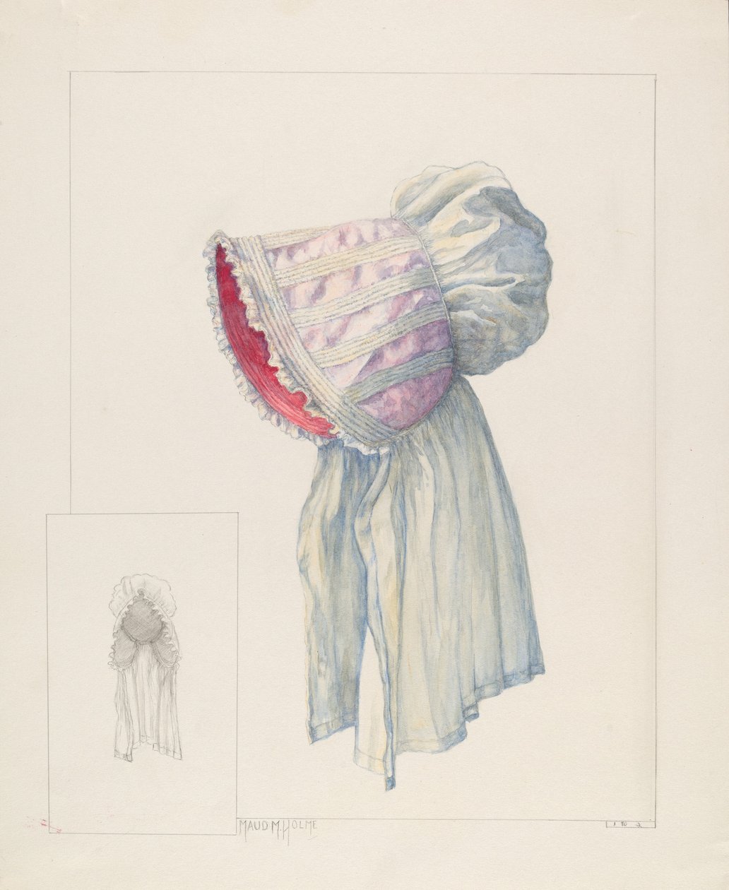 Bebek Bonnet, c. 1937. by Maud M Holme