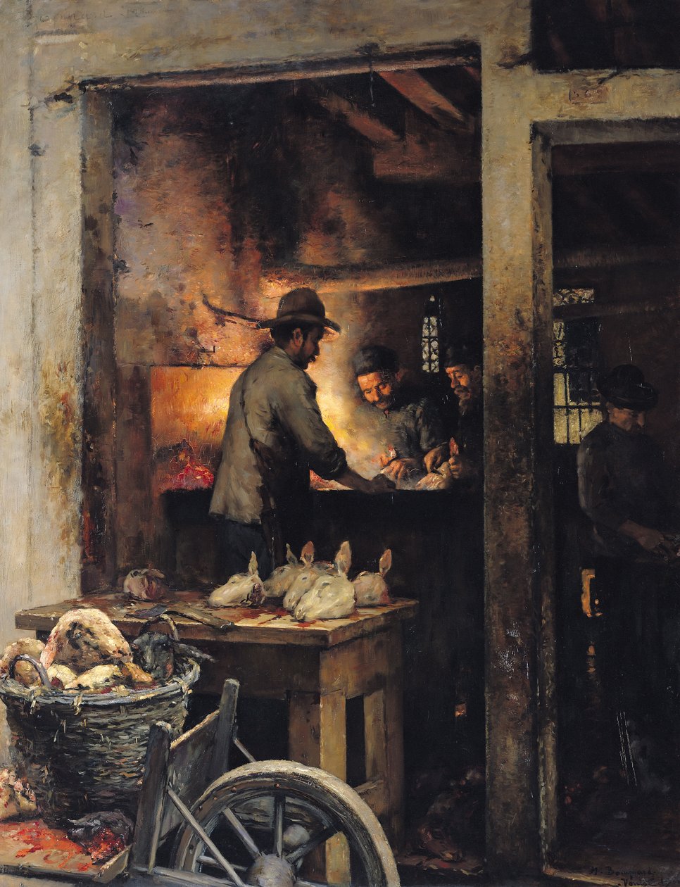 Calle de la Madone İşkembe Kasapları, Venedik, 1900 by Maurice Bompard