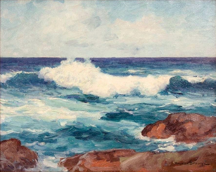 Point Loma, California yakınlarında çöken sörf by Maurice Braun