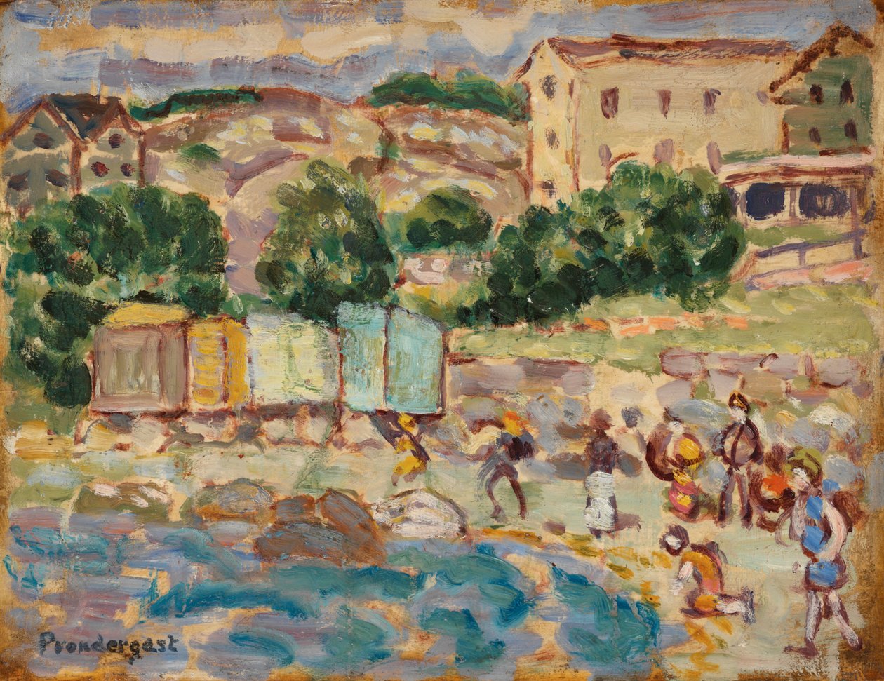 Sahil ve Köy by Maurice Brazil Prendergast
