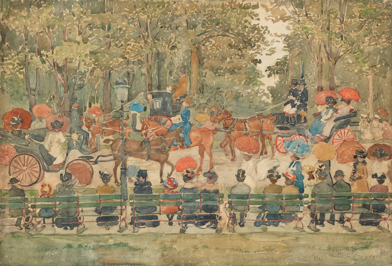 Merkez Parkı, 1901 by Maurice Brazil Prendergast