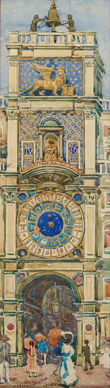 Saat Kulesi, San Marco Meydanı, Venedik by Maurice Brazil Prendergast