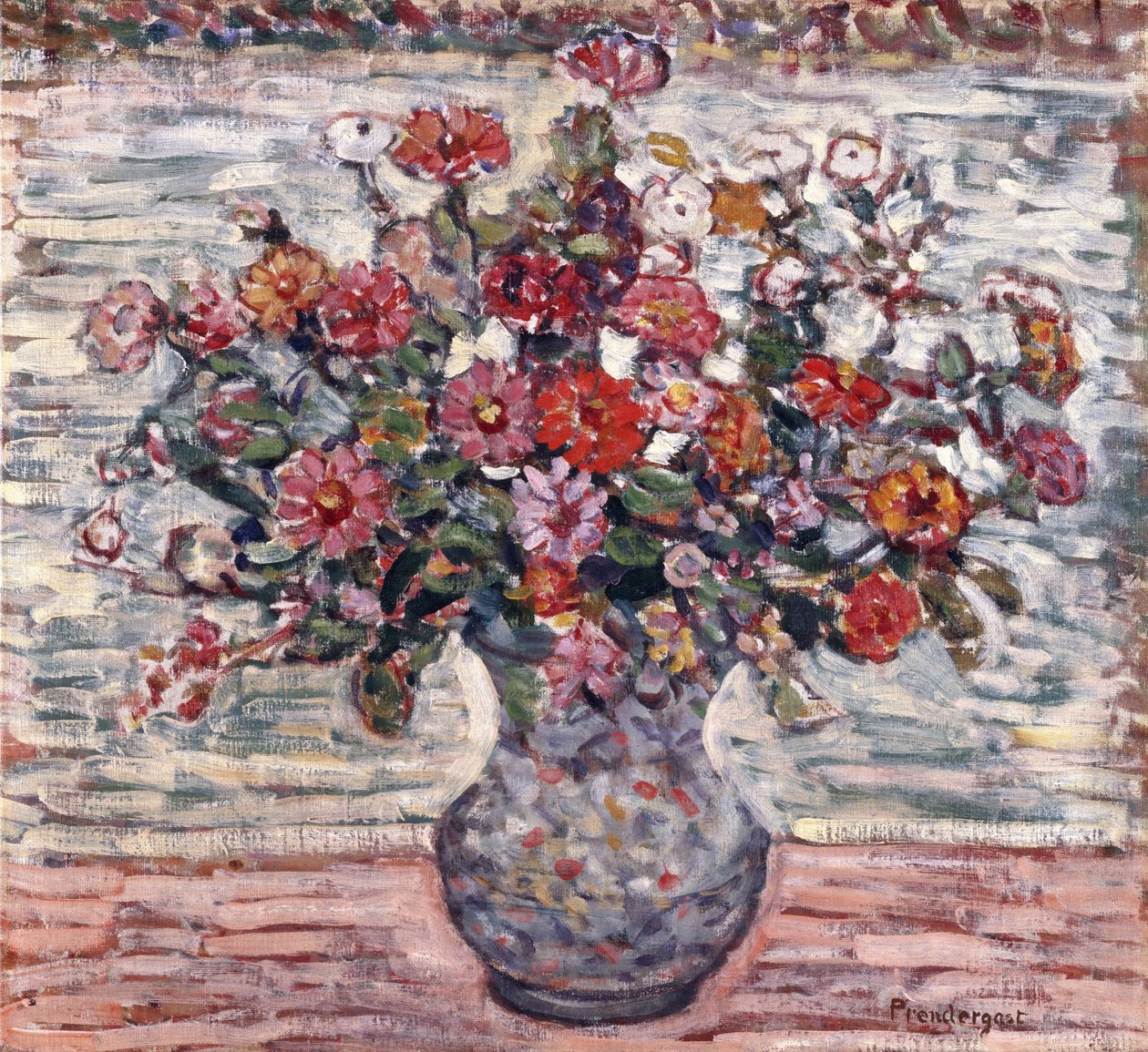 Vazoda Çiçekler (Zinnias) by Maurice Brazil Prendergast