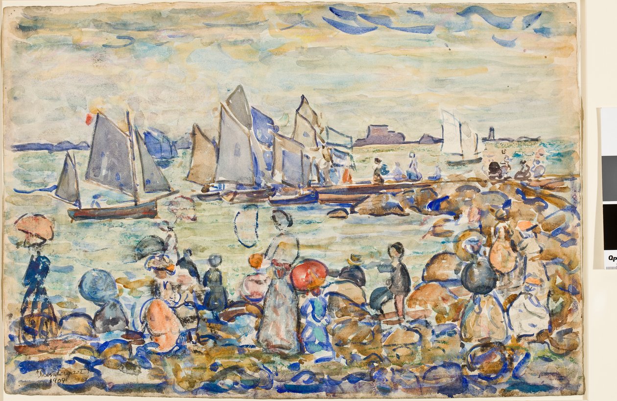 Le Port, St. Malo, Brittany, 1909 by Maurice Brazil Prendergast