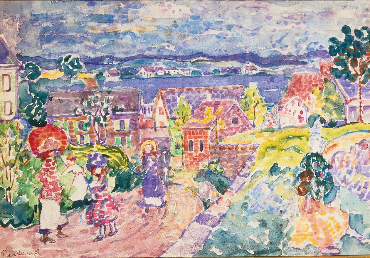 South Side Hills, c.1912-13 (kağıt üzerinde wc) by Maurice Brazil Prendergast