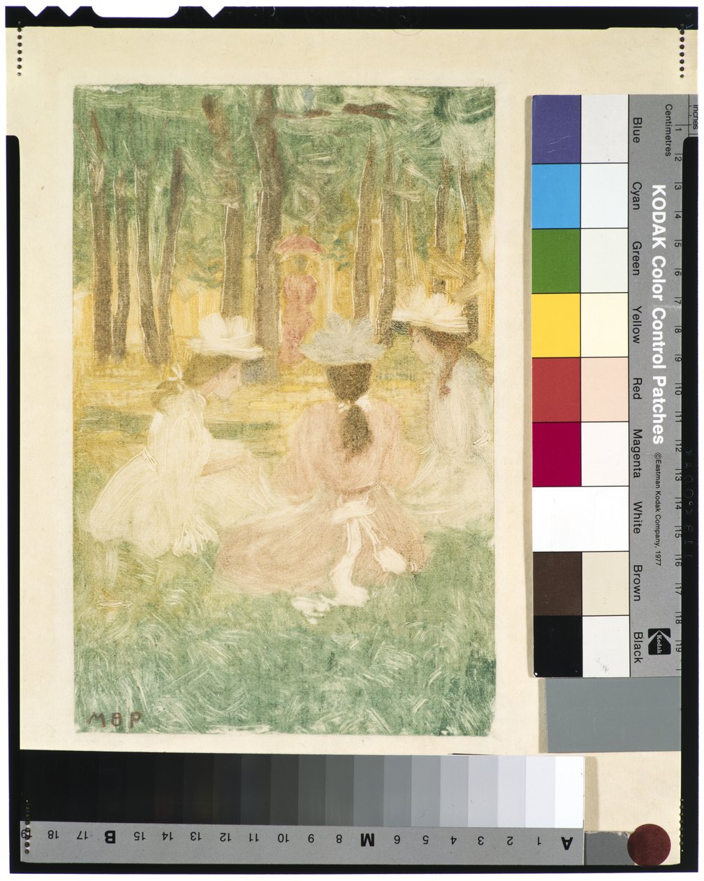 ದಿ ಪಿಕ್ನಿಕ್, c.1895-97 (ಮೊನೊಟೈಪ್) ಟರ್ಕ್ by Maurice Brazil Prendergast