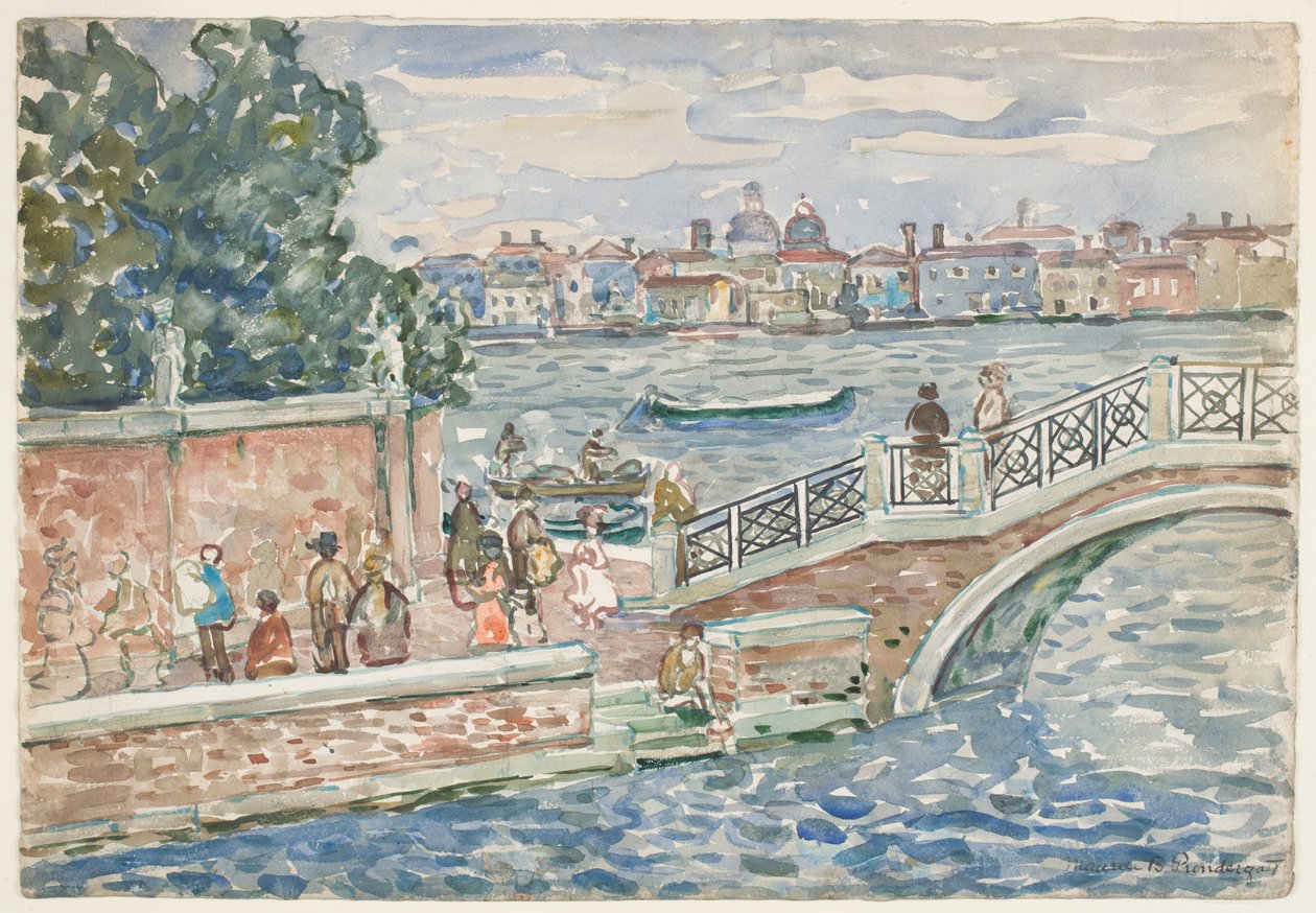 Venedik (kağıt üzerinde grafit üzerinde wc) by Maurice Brazil Prendergast