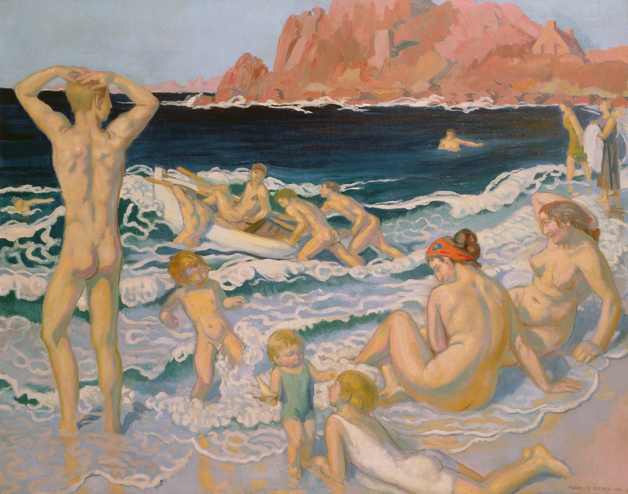 Tekne ile Sahil Manzarası by Maurice Denis