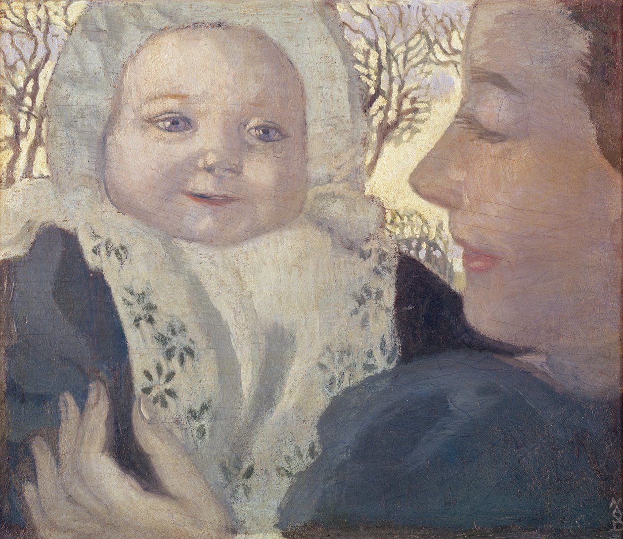 Bernadette ve Annesi, 1900 dolayları (kart üzerinde yağlı boya) by Maurice Denis