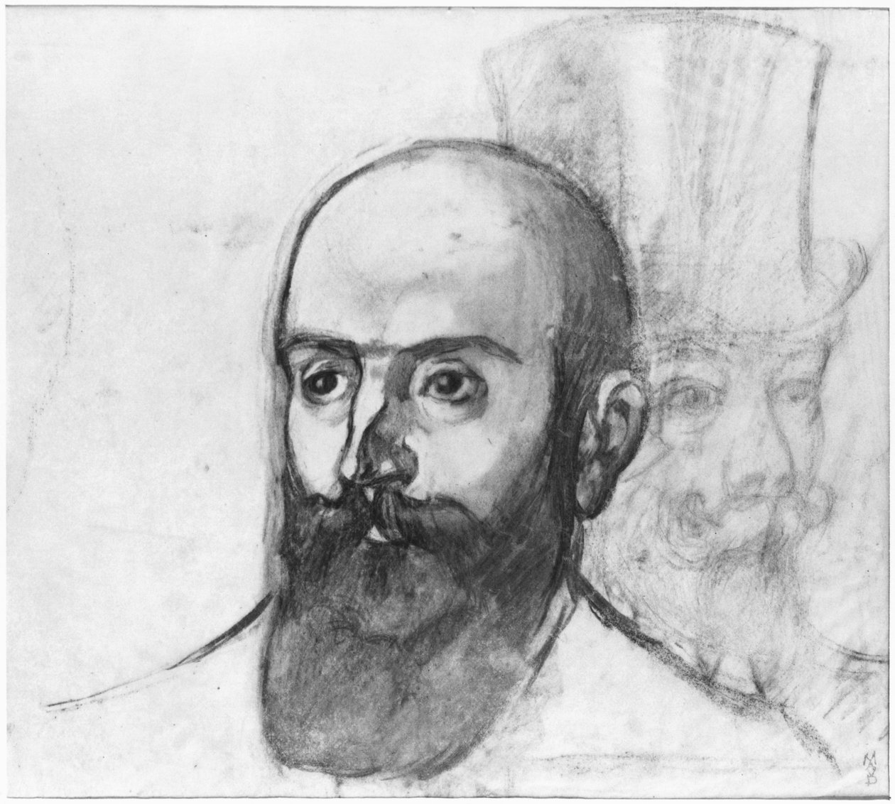 Edouard Vuillard (1868-1940) ve Andre Mellerio (1862-1943) c.1899 (kömür) by Maurice Denis