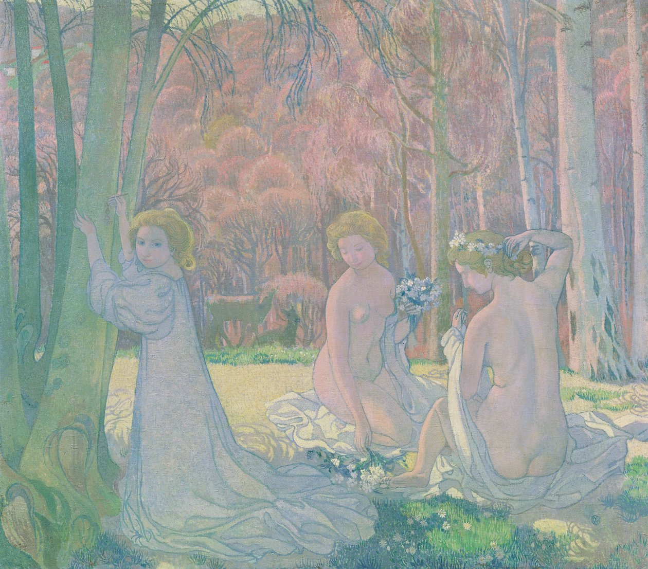 Figures in a Spring Landscape, 1897  by Maurice Denis