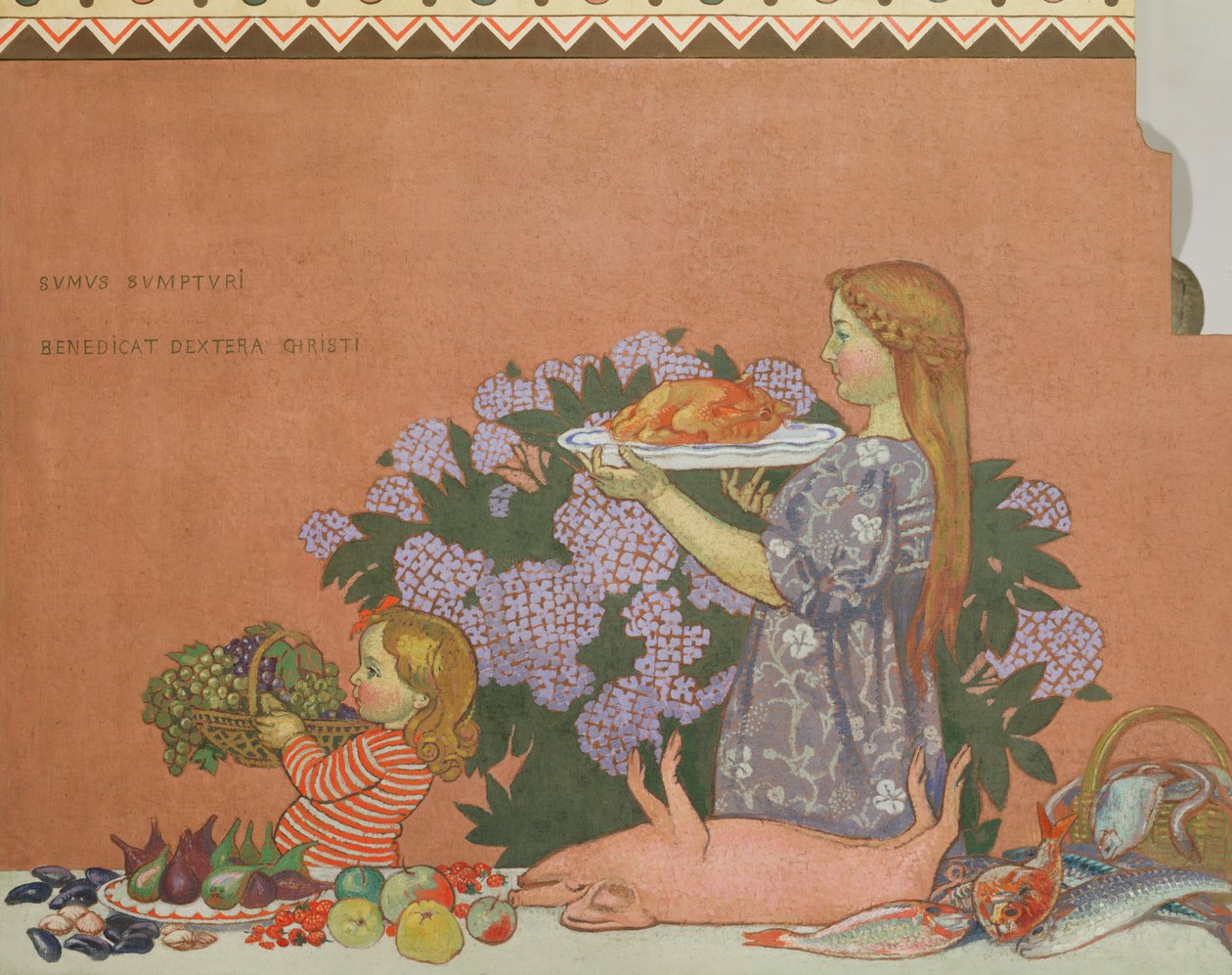 Grace, right hand panel from the decoration of the artist