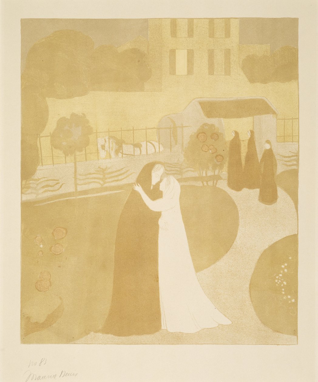 La Visitation a la Villa Montrouge (The Visitation in the Town of Montrouge), 1896 (lithograph in colours) by Maurice Denis