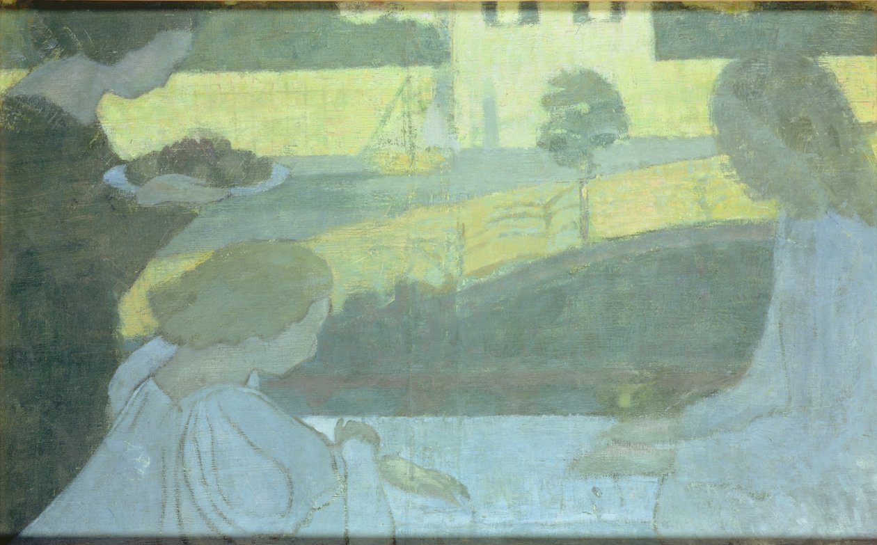Martha ve Mary, bitmiş resmin ilk versiyonu, 1896 (bkz. 184139) by Maurice Denis
