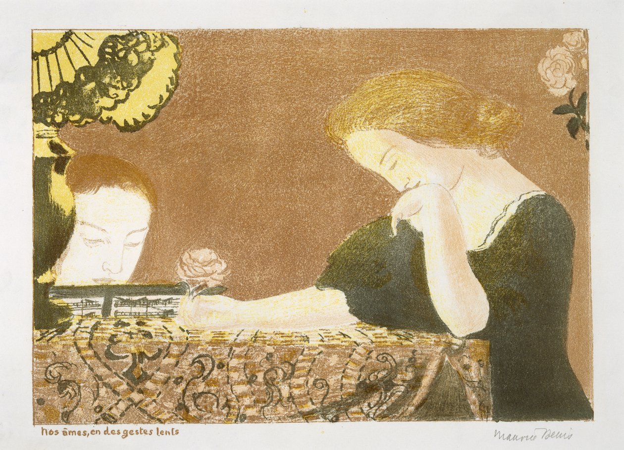Hayvan ve Figür Çalışmaları (kağıt üzerine siyah tebeşir) by Maurice Denis