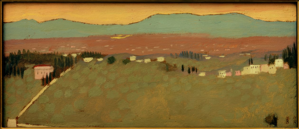 Fiesole yakınındaki manzara by Maurice Denis