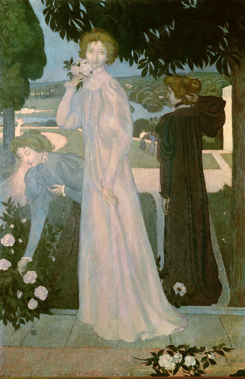 Portrait of Mademoiselle Yvonne Lerolle in Three Poses, 1897  by Maurice Denis