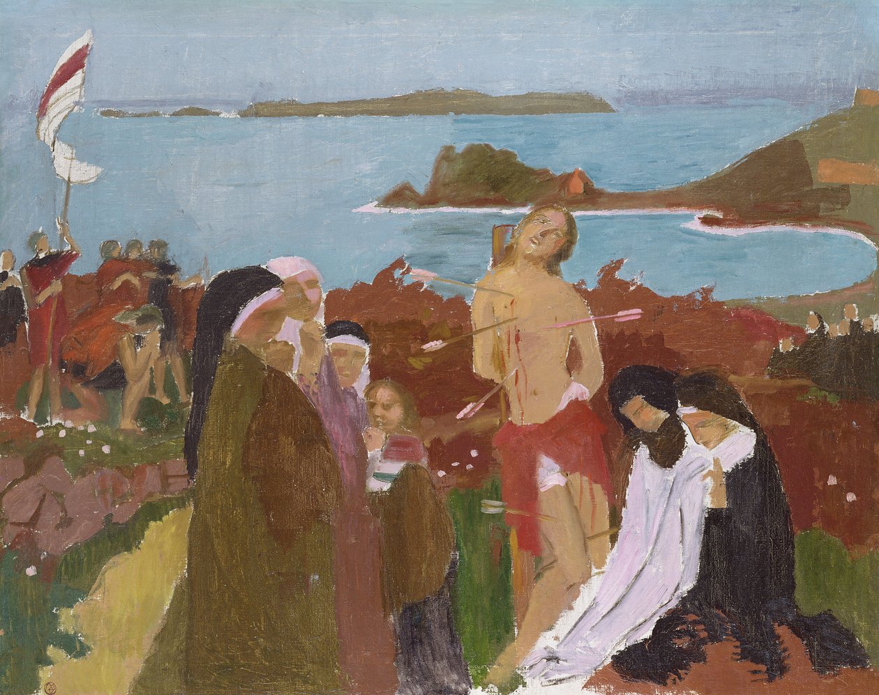 Deniz kenarında Aziz Sebastian, 1912 by Maurice Denis