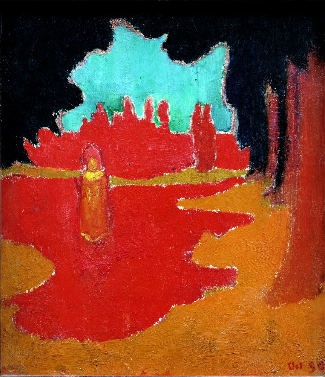 Sun-spots on the Terrace, 1890 (oil on card) by Maurice Denis