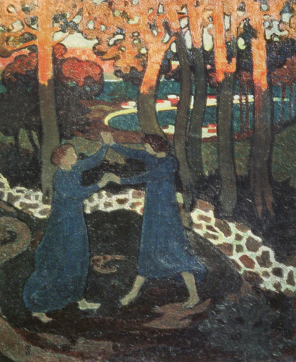 Yakup ile Melek Arasındaki Dövüş by Maurice Denis