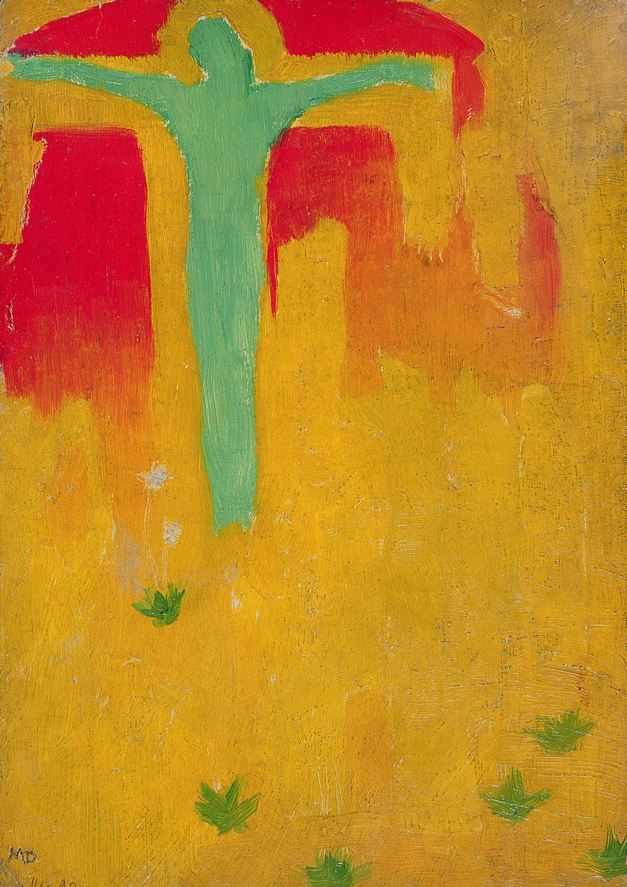 Yeşil İsa, 1890 (karton üzerine yağlı boya) by Maurice Denis