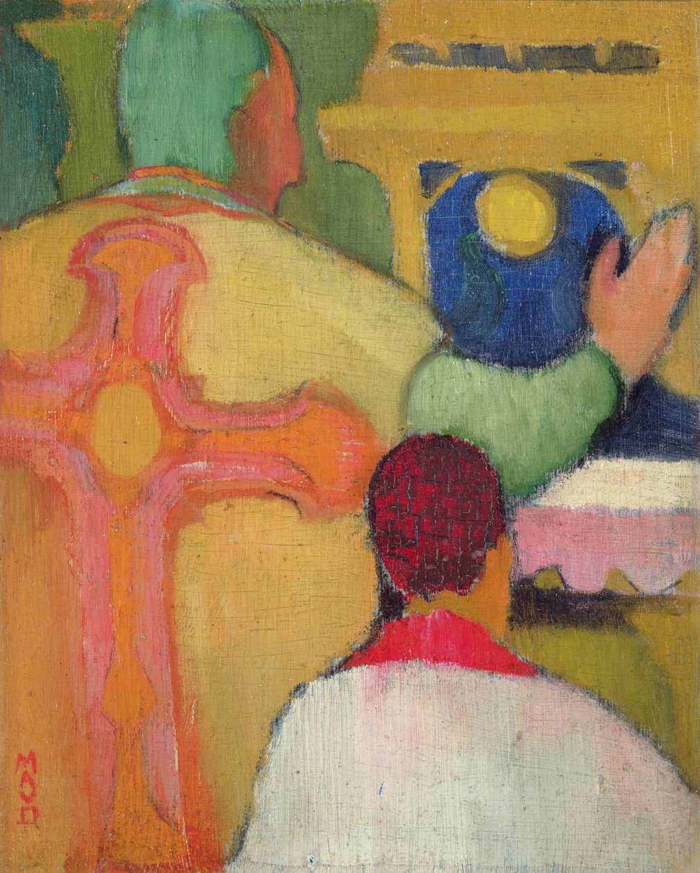 The Mass, c.1890 (karttaki yağ) by Maurice Denis