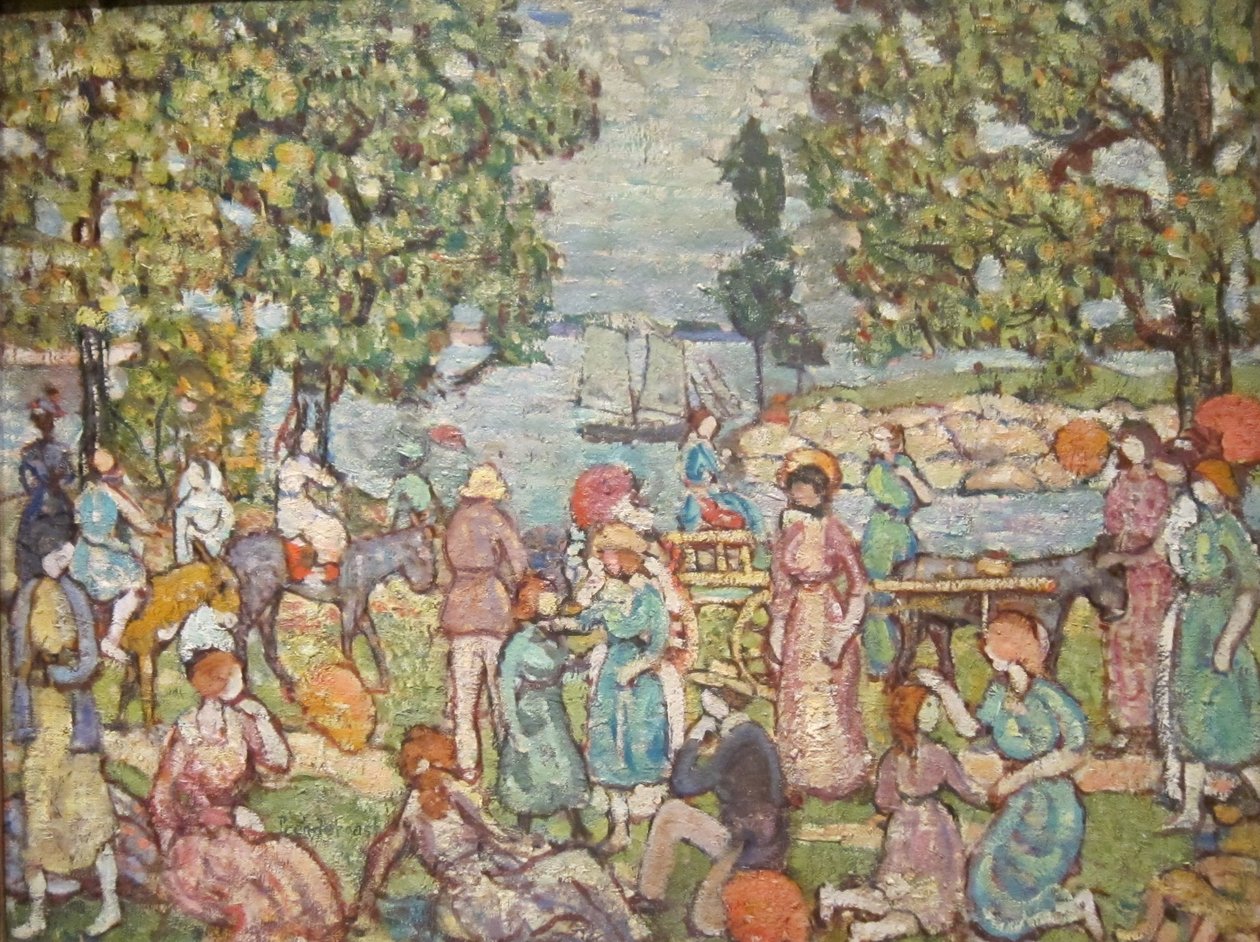 Sahilde, No 3nDeutsch: Am Strand, Nr. 3n by Maurice Brazil Prendergast