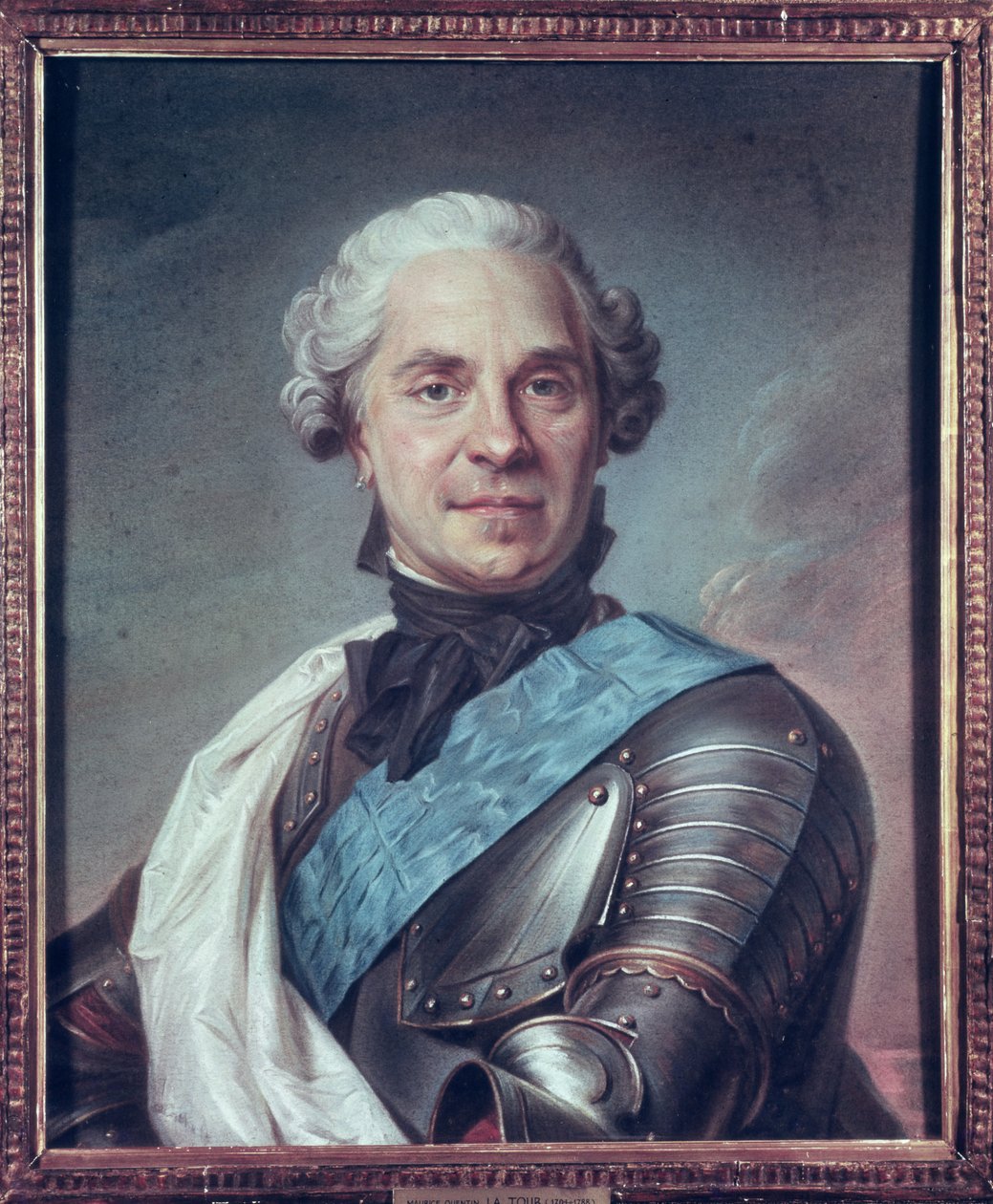 Mareşal Maurice de Saxe (1696-1750) (kağıt üzerinde pastel) by Maurice Quentin de La Tour