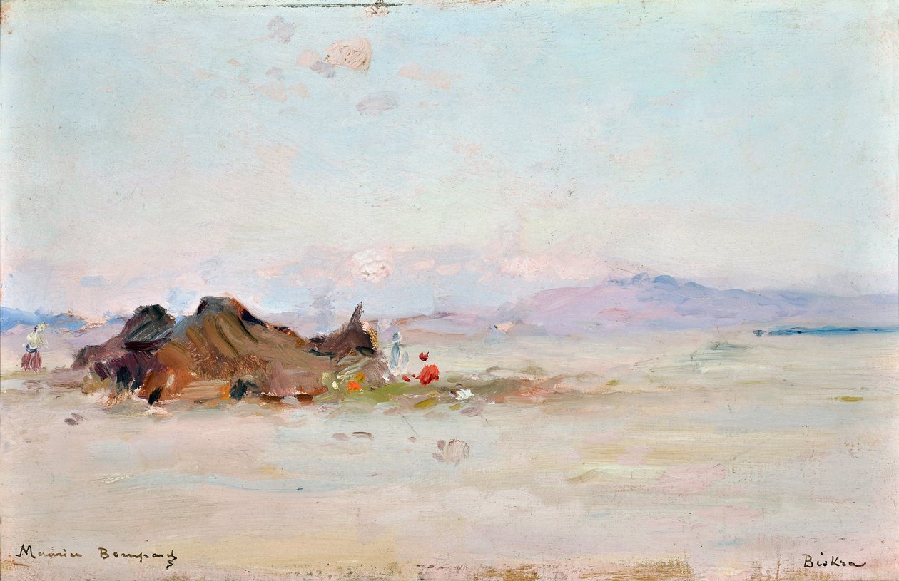 Çölde kamp, Biskra (Cezayir) by Maurice Bompard
