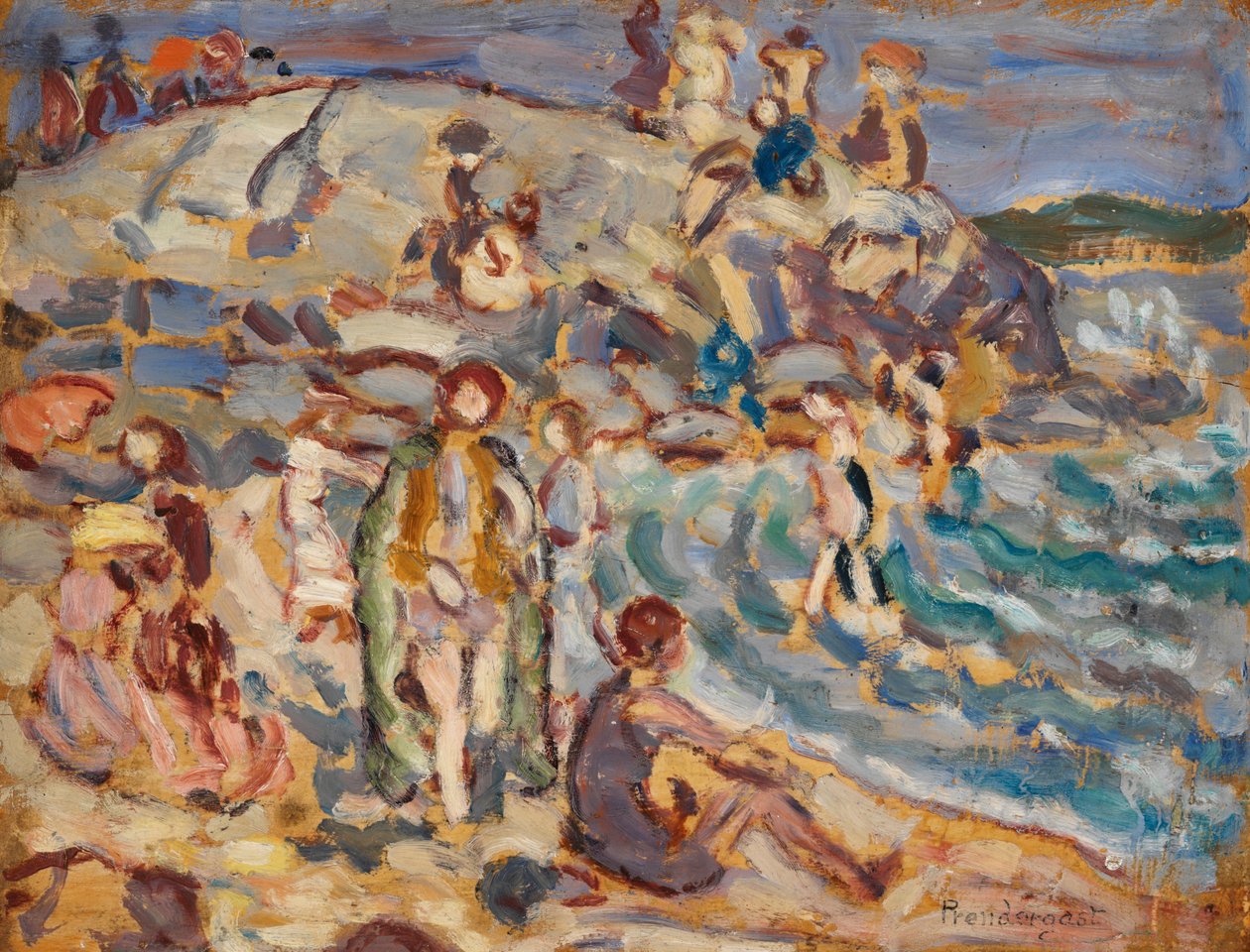 Sahil Manzarası ve Tepe by Maurice Brazil Prendergast