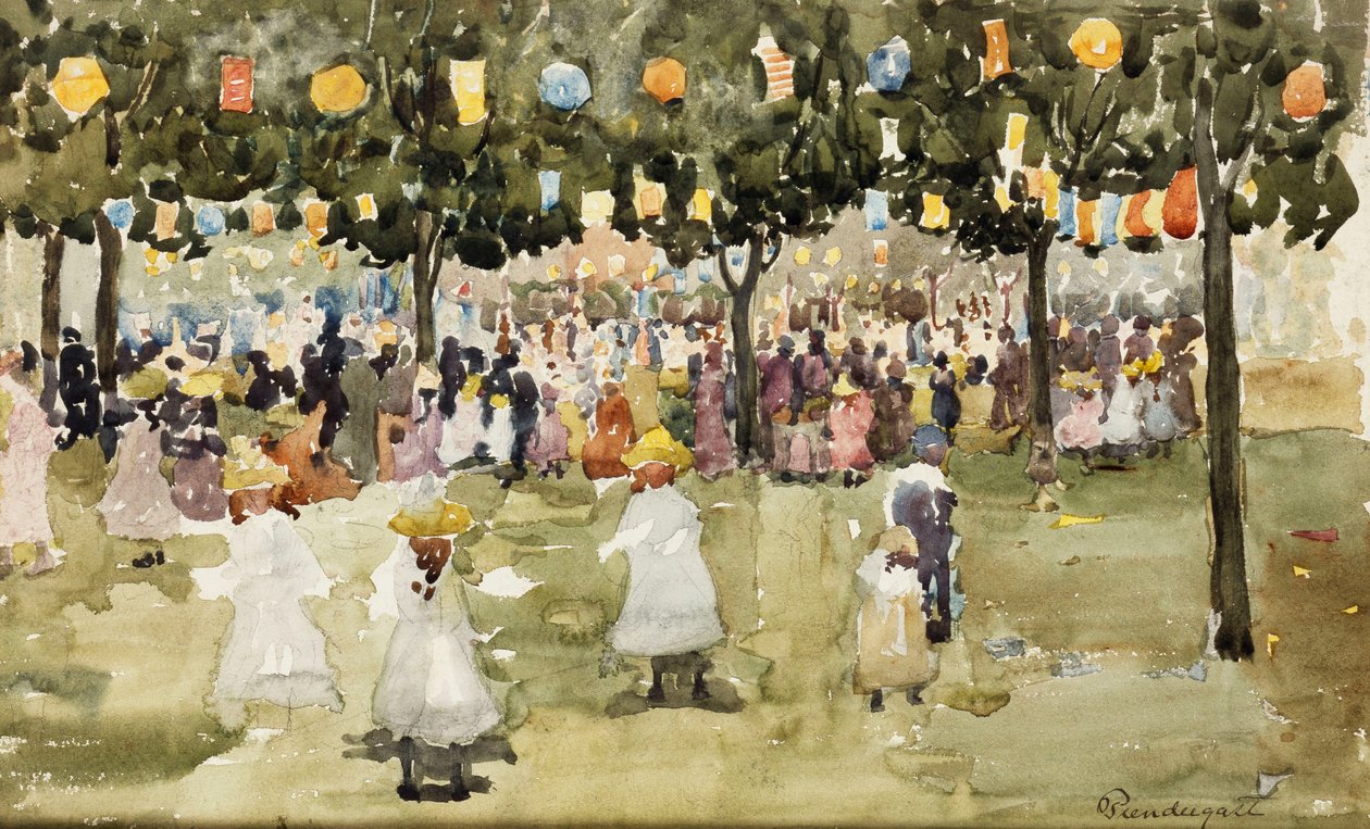 Central Park, New York City, 4 Temmuz, c.1900-03 by Maurice Brazil Prendergast