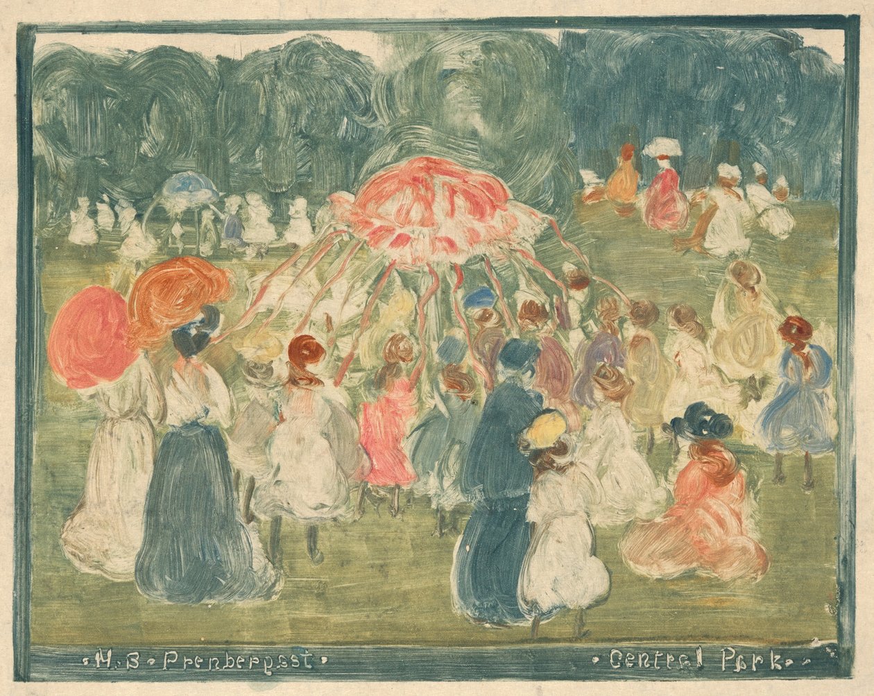 Merkez Park, c. 1901. by Maurice Brazil Prendergast