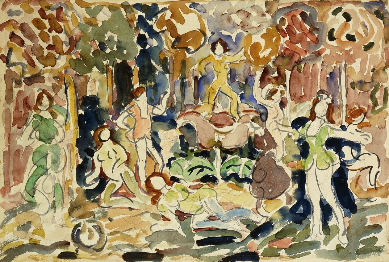 Dans Eden Figürler, c.1910-13 by Maurice Brazil Prendergast