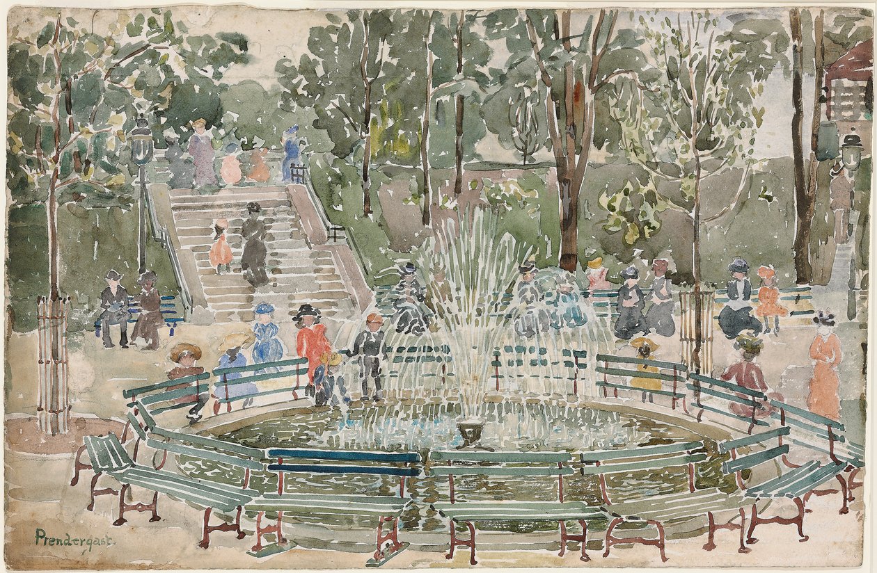 Çeşme, Central Park by Maurice Brazil Prendergast