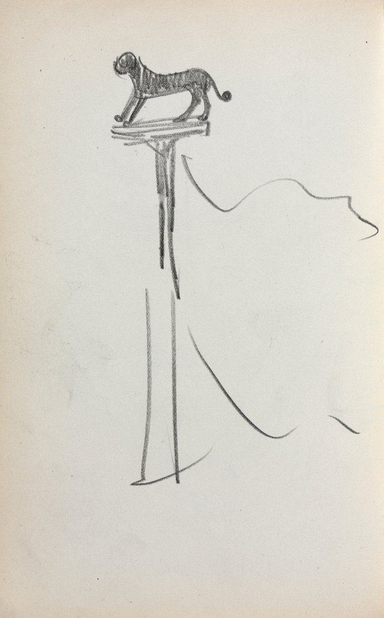 İtalyan Sketchbook: San Marco Lion sayfa 39, 1898-1899. by Maurice Brazil Prendergast